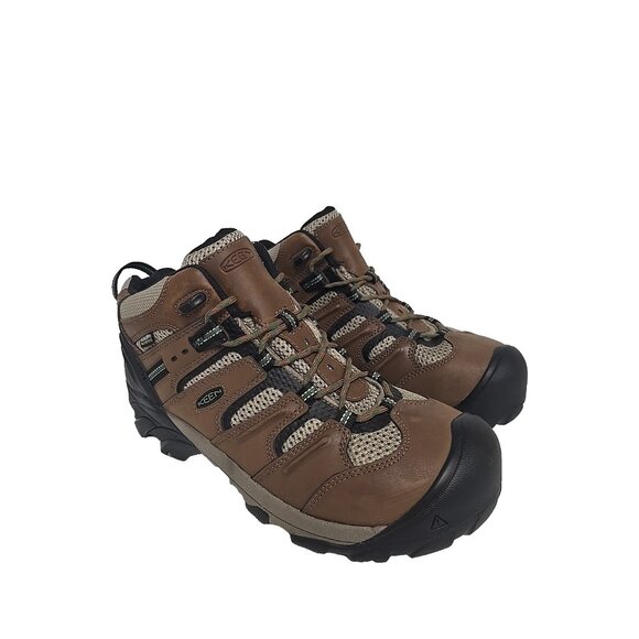 KEEN Men’s Lansing Waterproof Steel Toe Mid Work Boot Brown Size 11.5EE - Picture 1 of 8